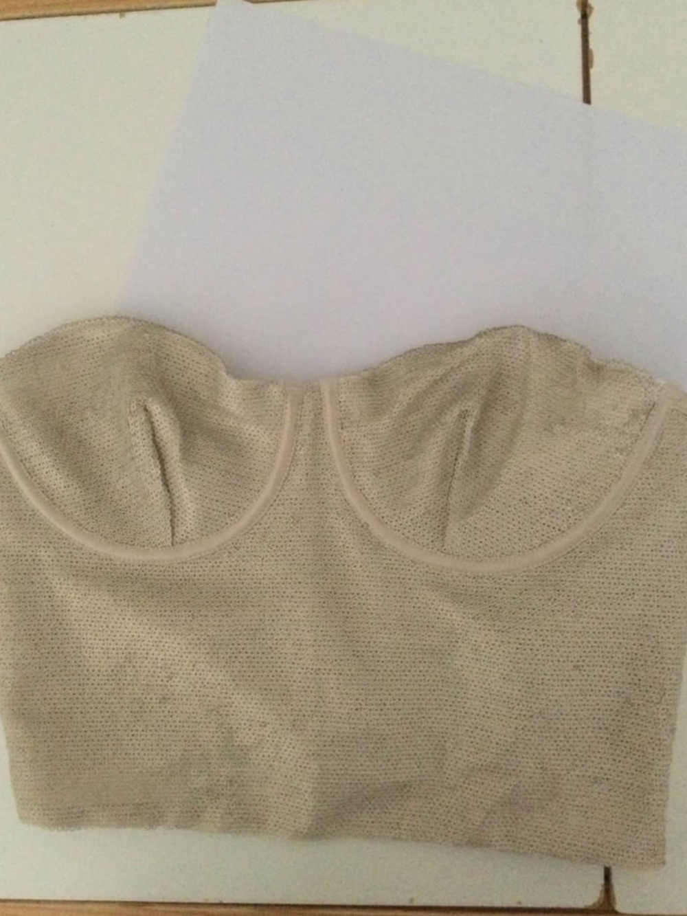ZARA Sequin corset tube top